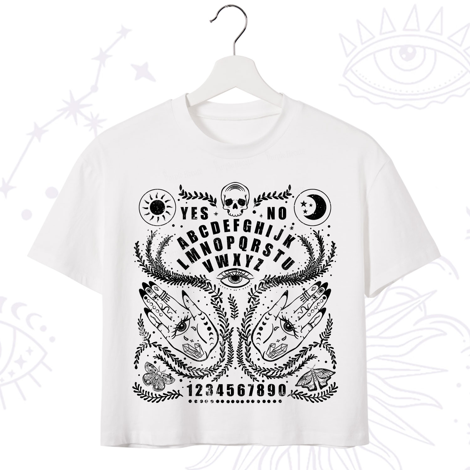 Purplehecate Ouija Spirit Board Crop T-Shirt