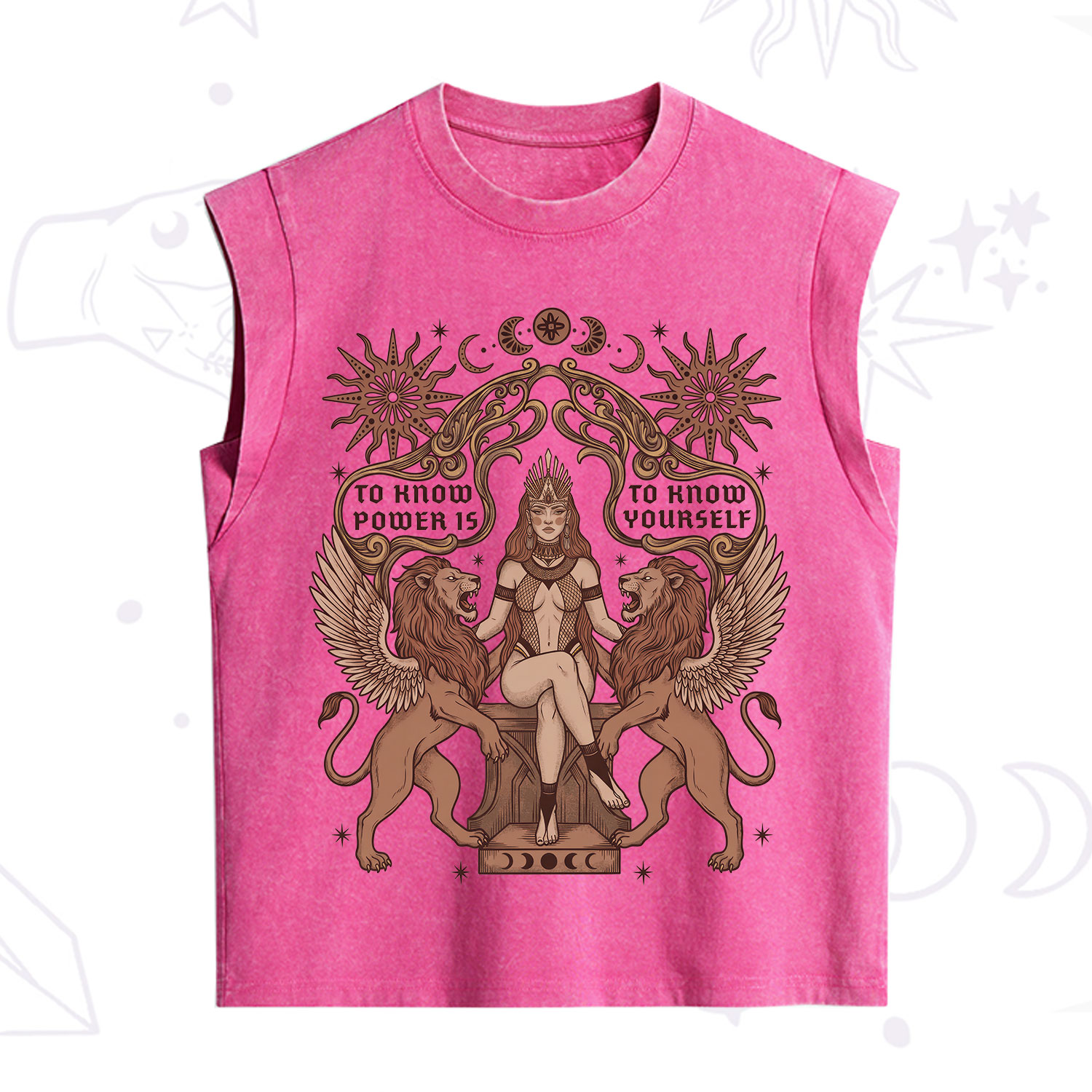 Purplehecate Awakening of Power and Self-Knowledge Vintage Washed Tank