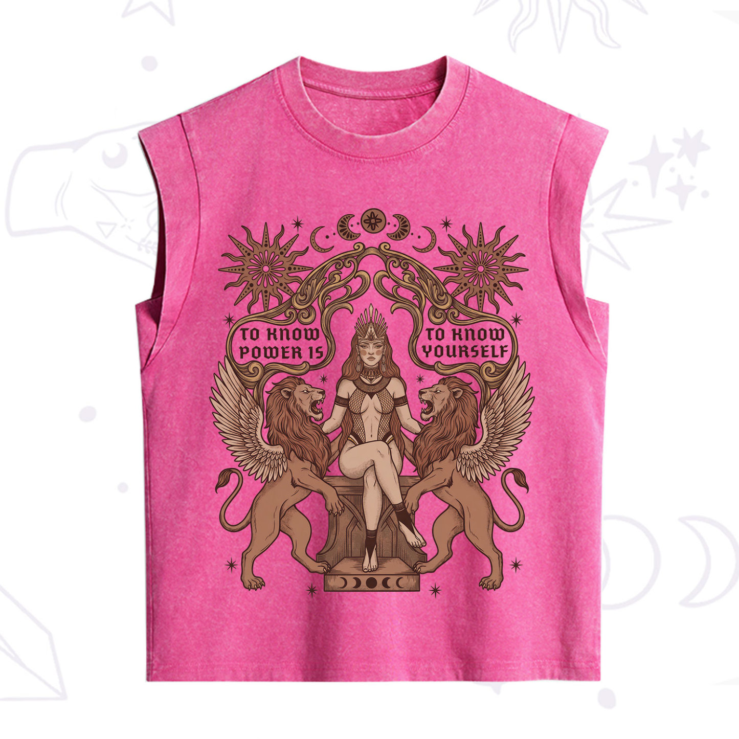 Purplehecate Awakening of Power and Self-Knowledge Vintage Washed Tank