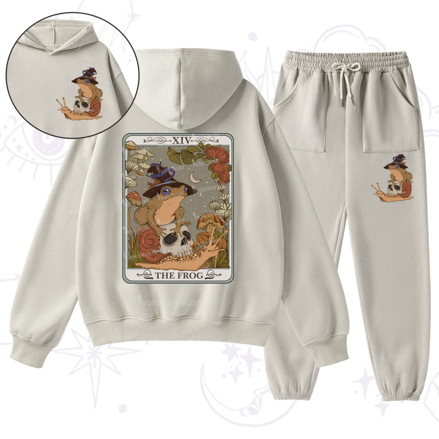 Purplehecate The Frog Tarot Fleece Hoodie Suit