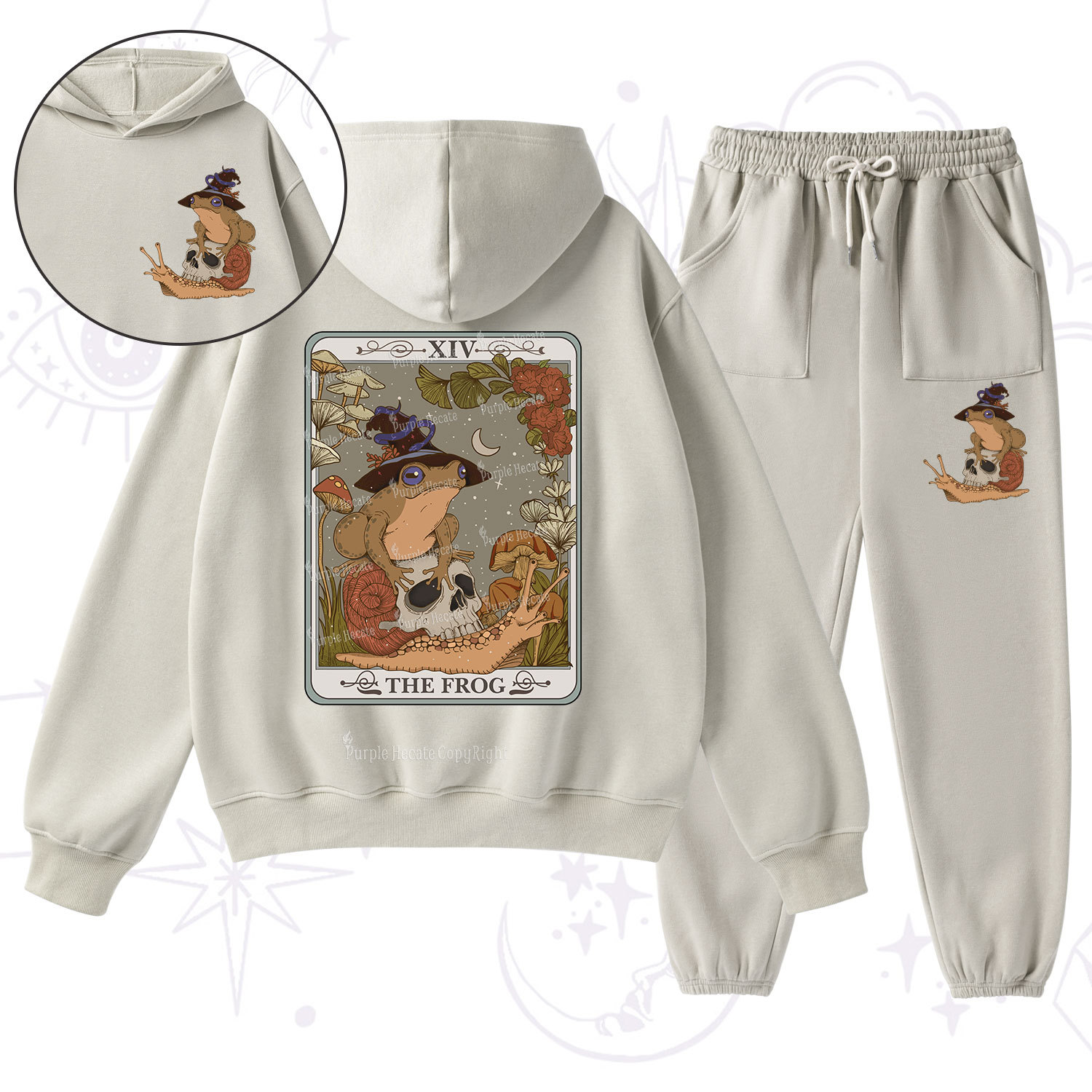 Purplehecate The Frog Tarot Fleece Hoodie Suit