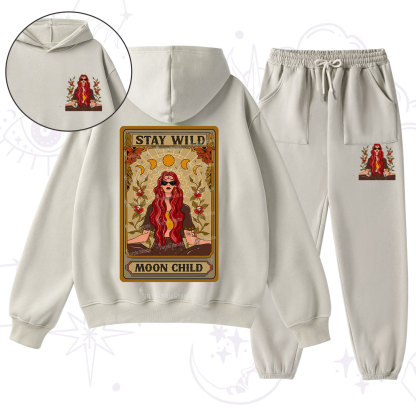 Purplehecate The Stay Wild Moon Child Oracle Card Fleece Hoodie Suit