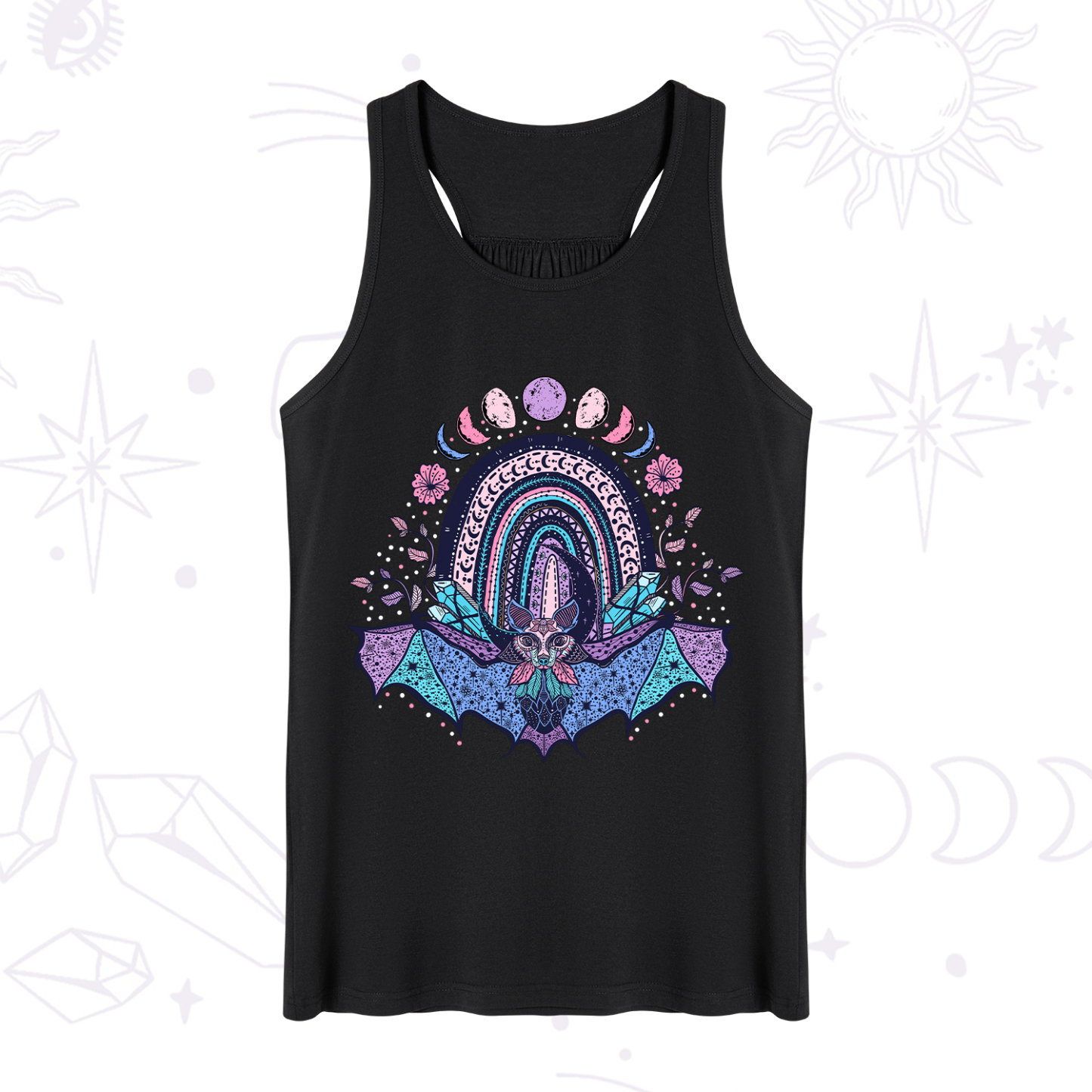 Magic Purplehecate Moon Phase Bat Tank