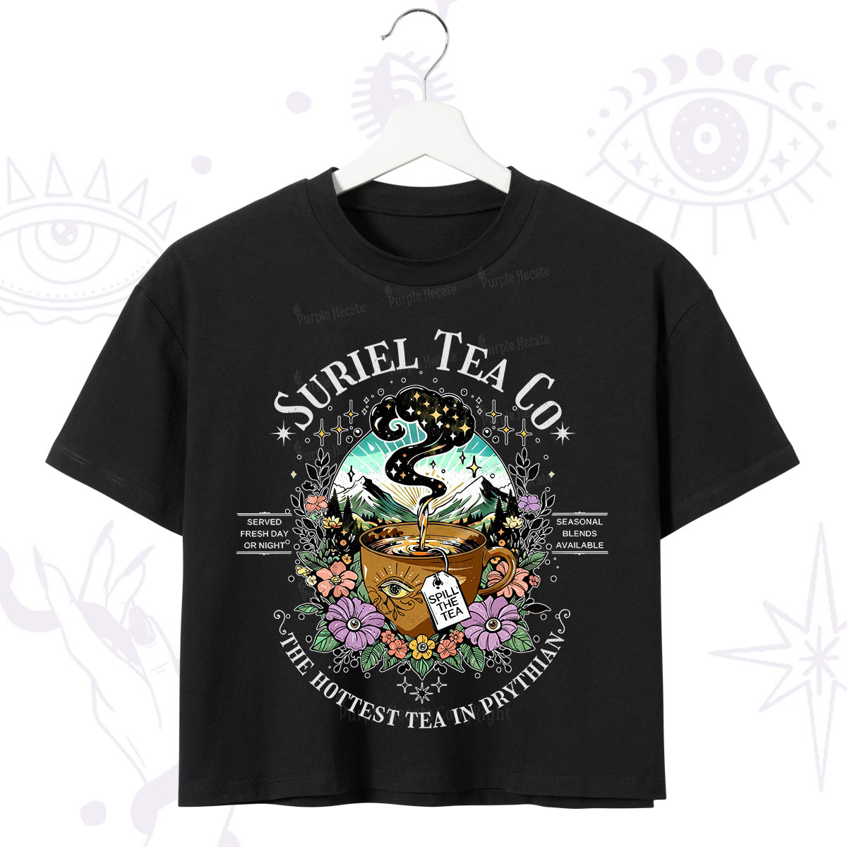 Purplehecate The Forest Tea Oracle Crop T-Shirt