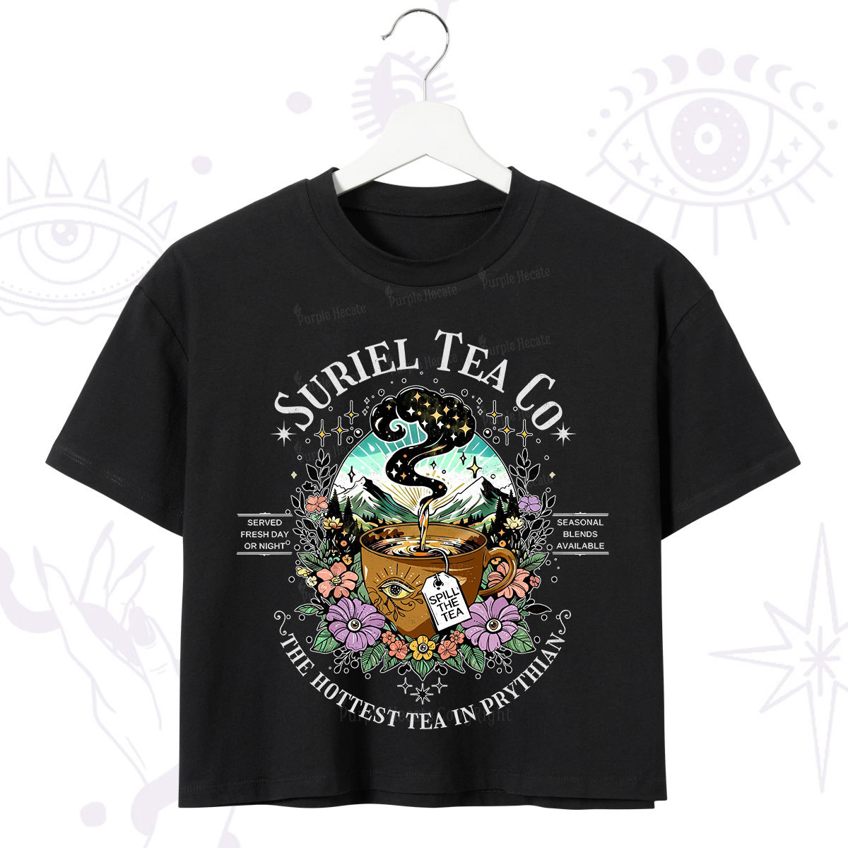 Purplehecate The Forest Tea Oracle Crop T-Shirt