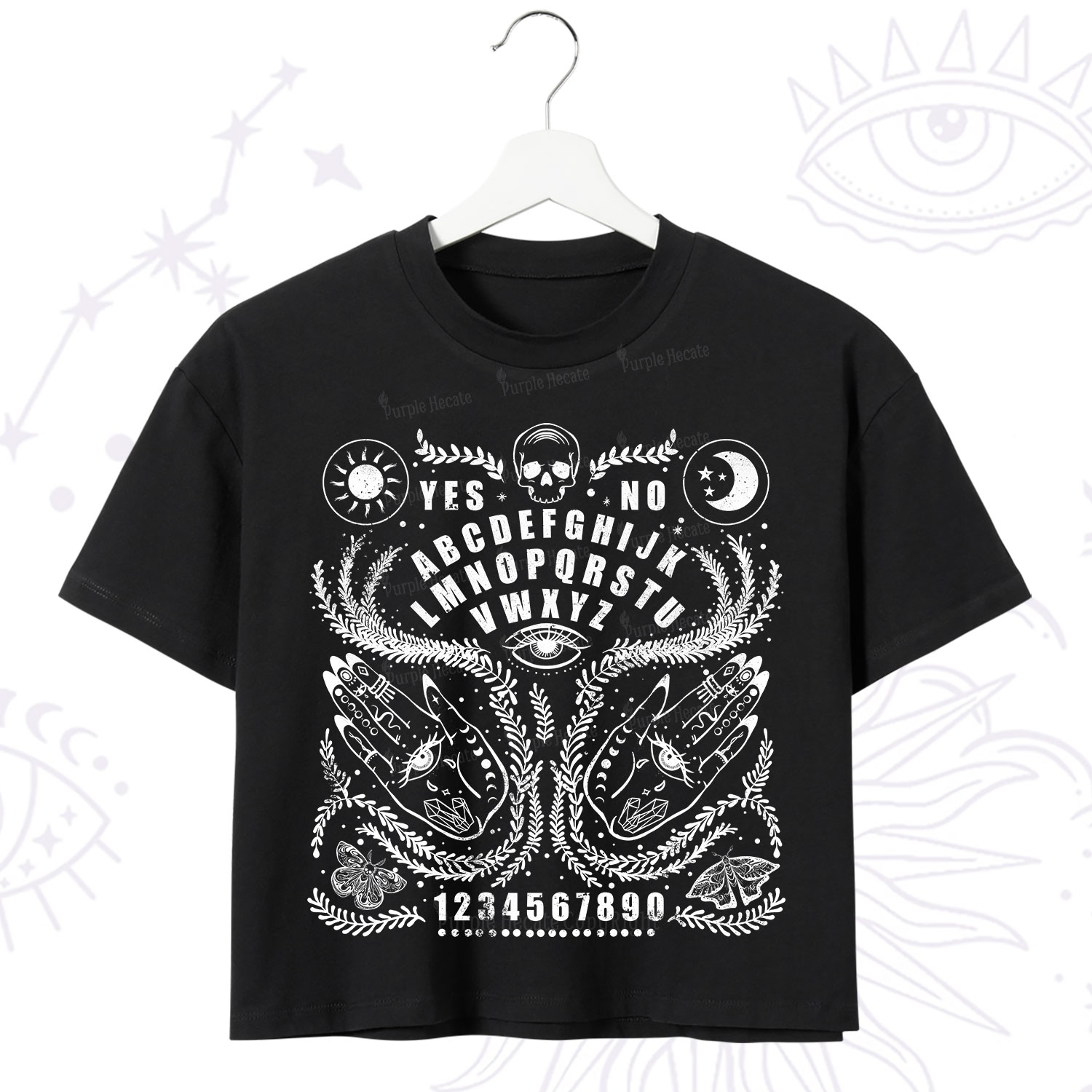 Purplehecate Ouija Spirit Board Crop T-Shirt