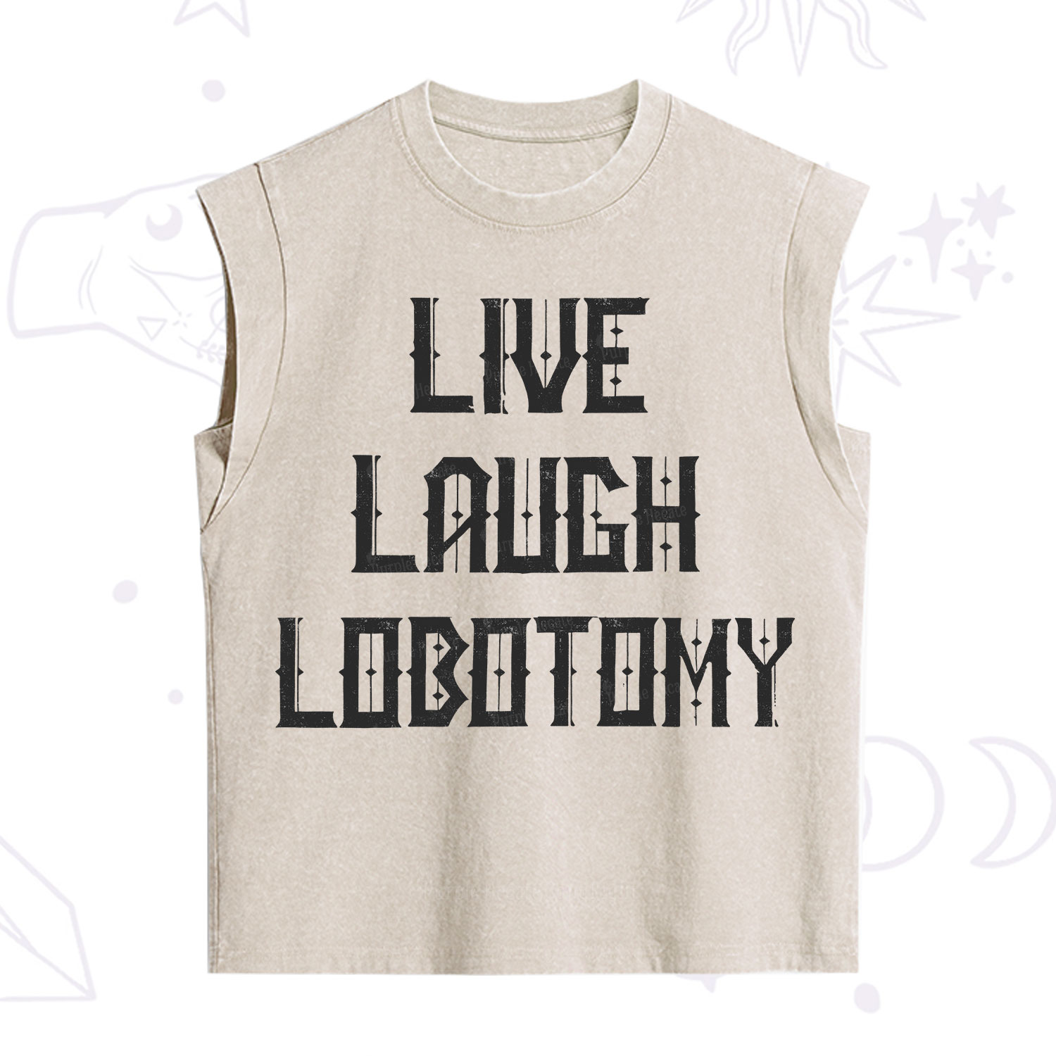 Purplehecate Live Laugh Lobotomy Vintage Washed Tank