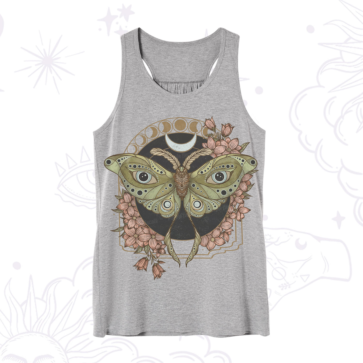 Purplehecate Luna Moth Tank