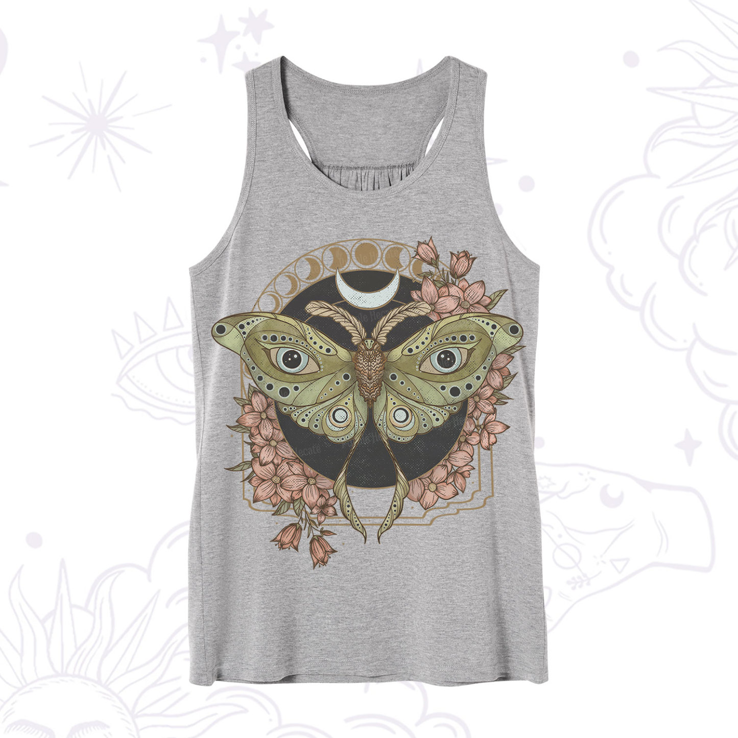 Purplehecate Luna Moth Tank