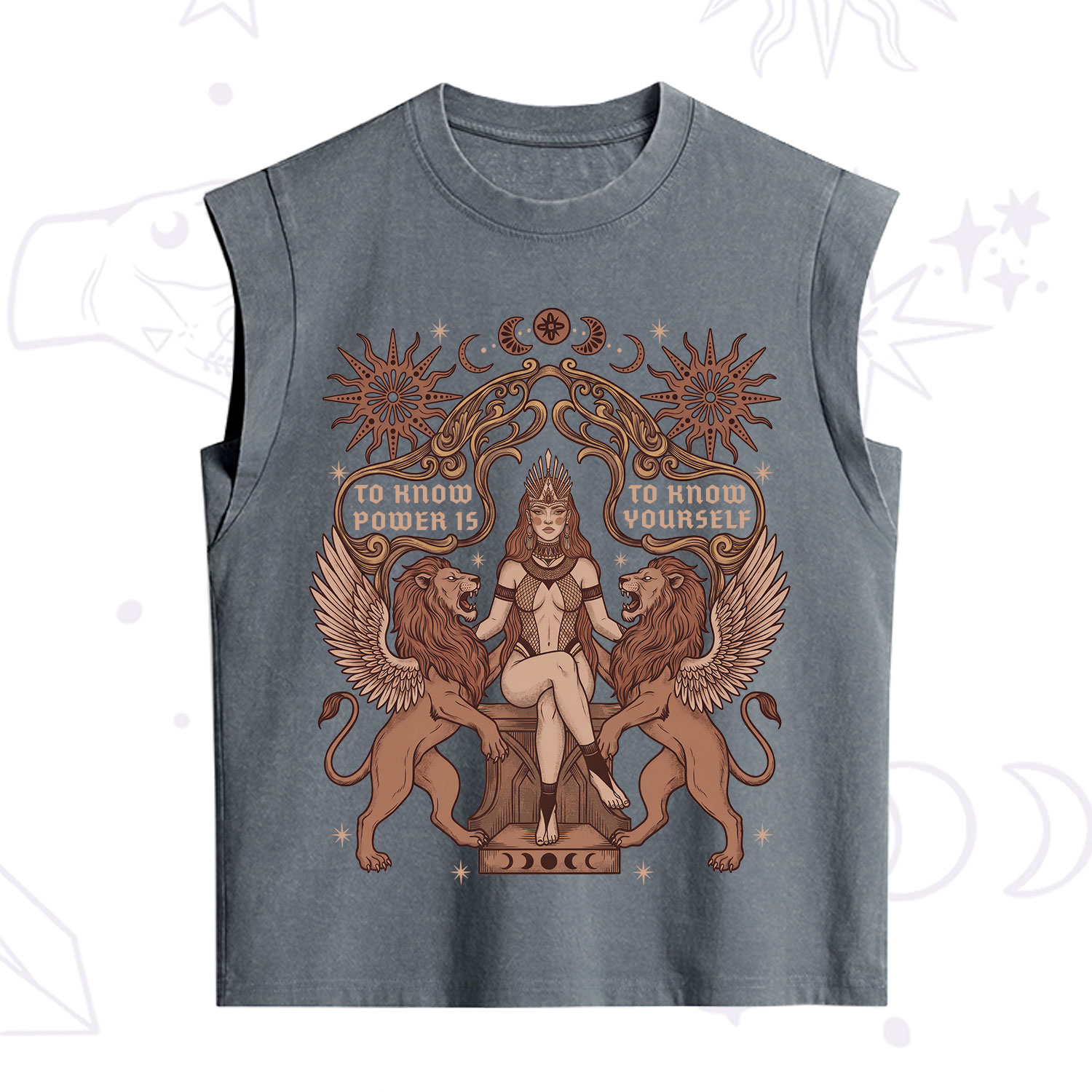 Purplehecate Awakening of Power and Self-Knowledge Vintage Washed Tank