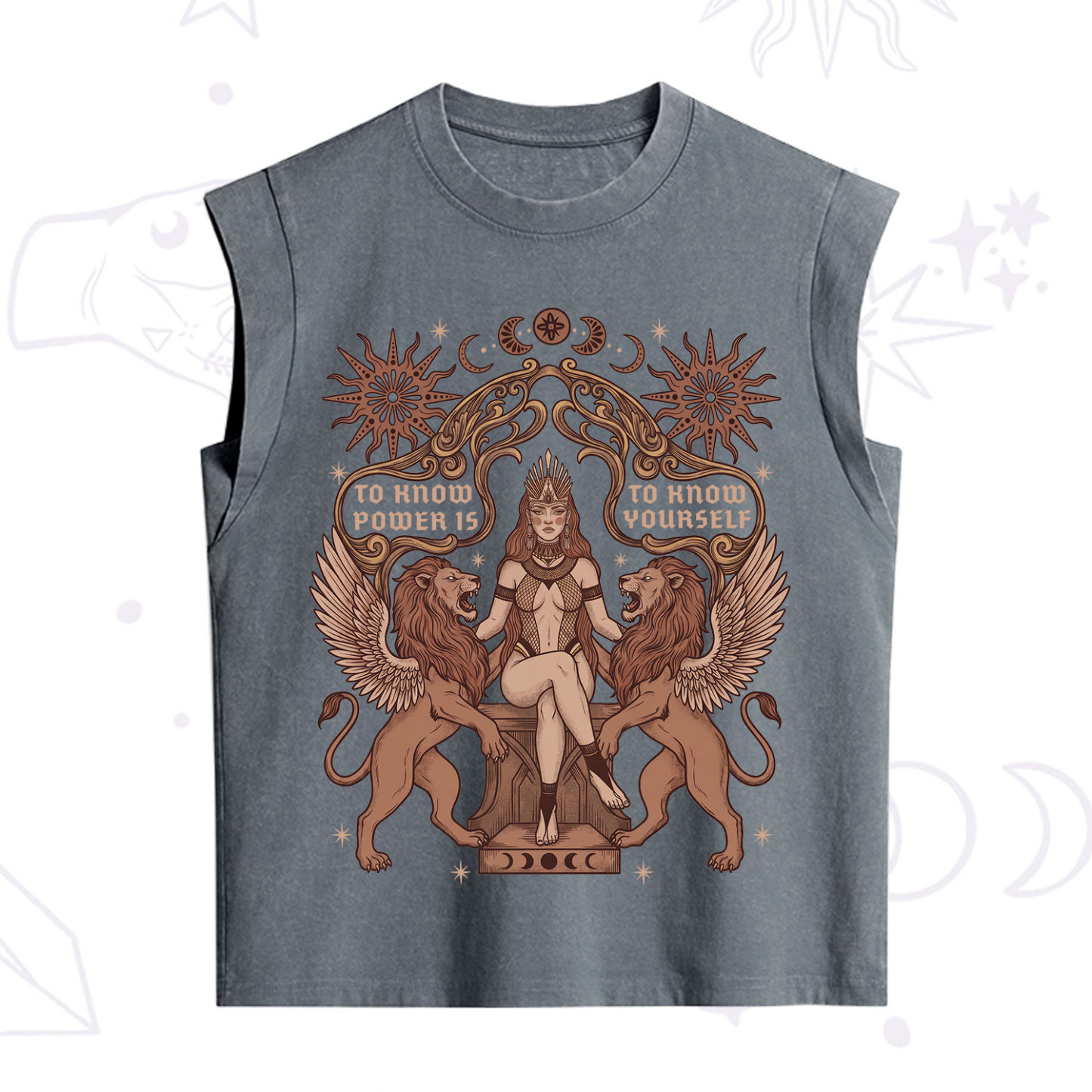 Purplehecate Awakening of Power and Self-Knowledge Vintage Washed Tank