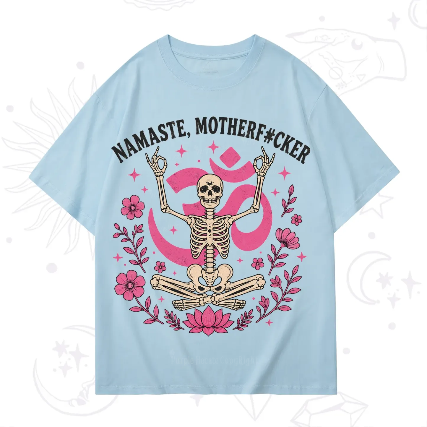 Purplehecate Namaste Motherf*cker Skeleton T-Shirt