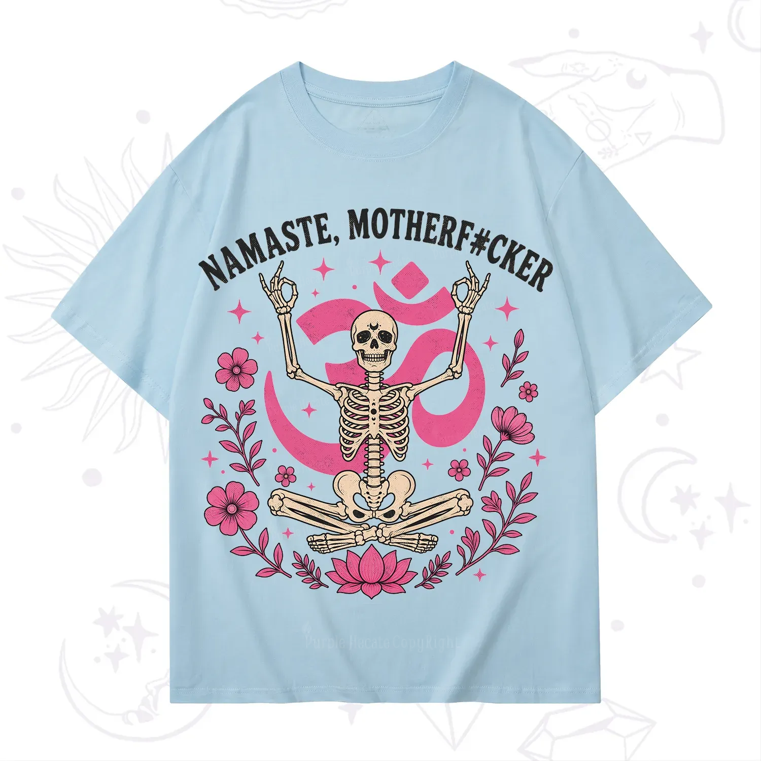 Purplehecate Namaste Motherf*cker Skeleton T-Shirt