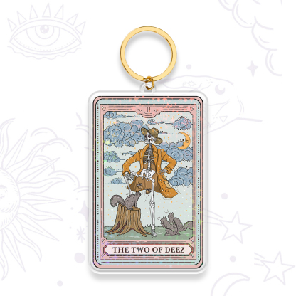 Purplehecate The Two Of Deez Tarot Keychain