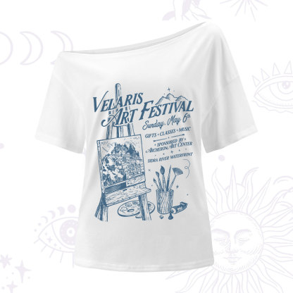 Purplehecate Starlight Court Art Show One Shoulder T-Shirt