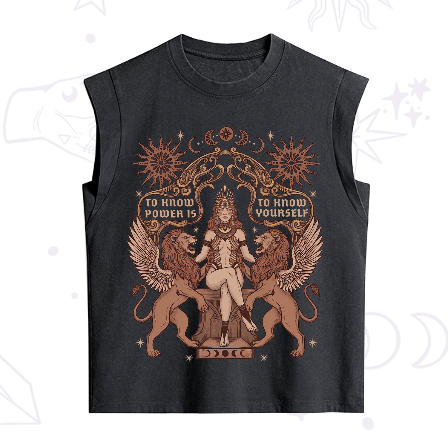 Purplehecate Awakening of Power and Self-Knowledge Vintage Washed Tank