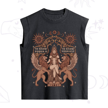 Purplehecate Awakening of Power and Self-Knowledge Vintage Washed Tank