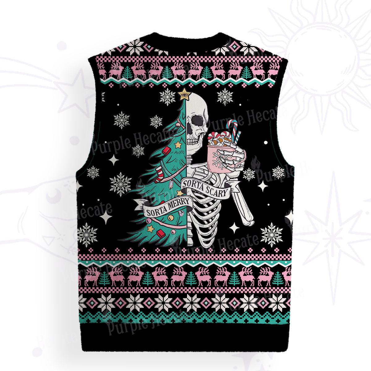 Purplehecate Sorta Merry Sorta Scary Christmas Ugly Sweater Vest