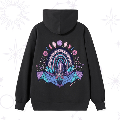 Purplehecate Moon Phase Bat Hoodie