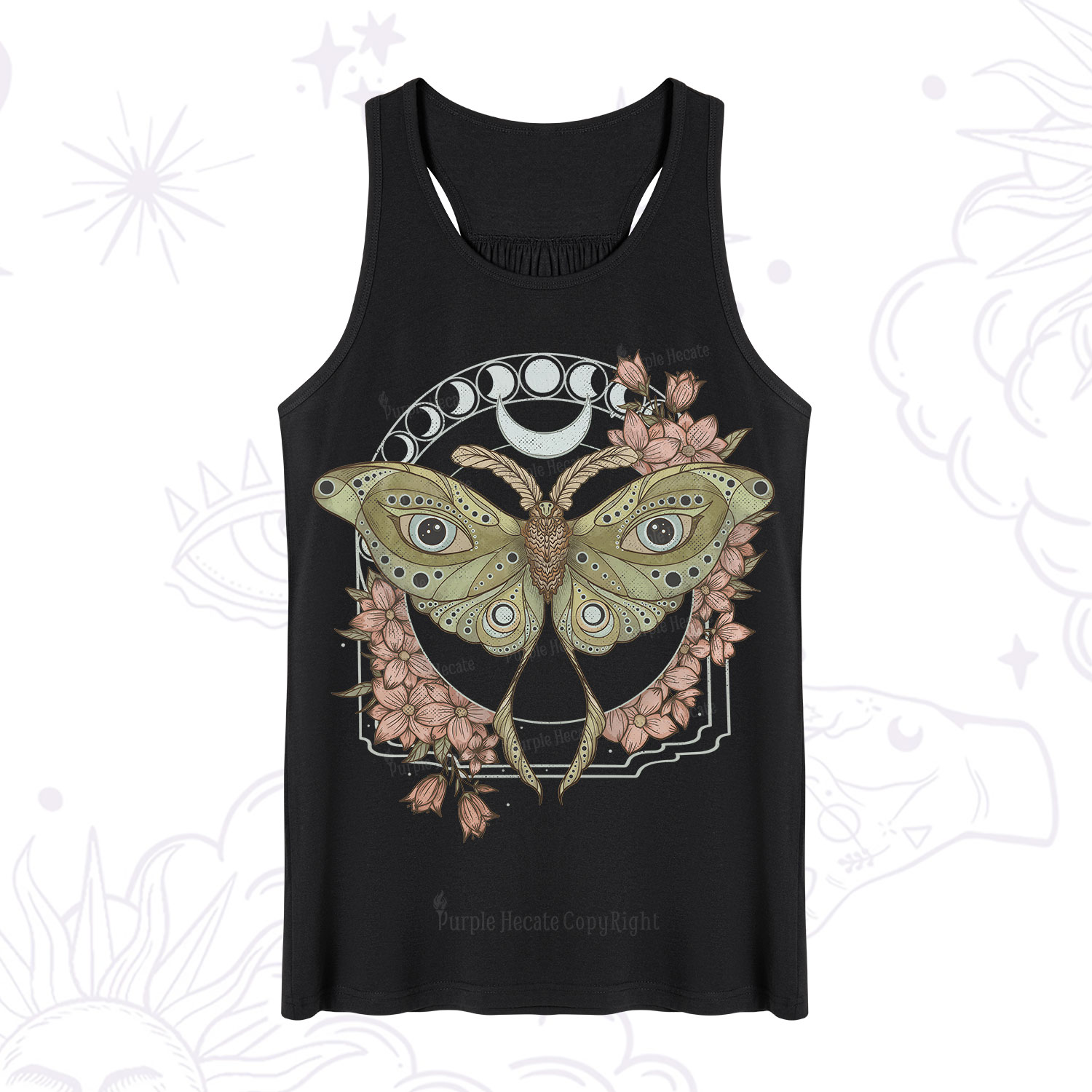Purplehecate Luna Moth Tank