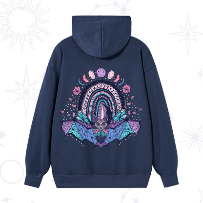 Purplehecate Moon Phase Bat Hoodie