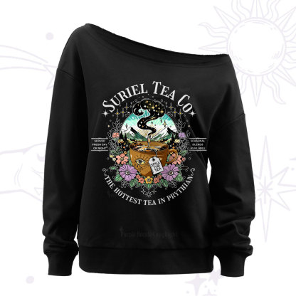 Purplehecate The Forest Tea Oracle Off The Shoulder Sweatshirt