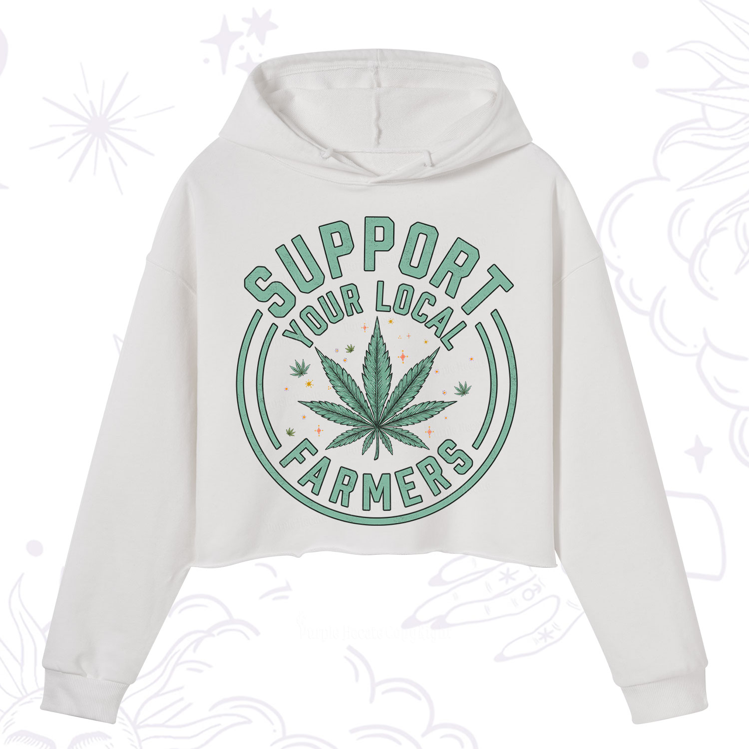 Purplehecate Support Your Local Farmers Crop Hoodie