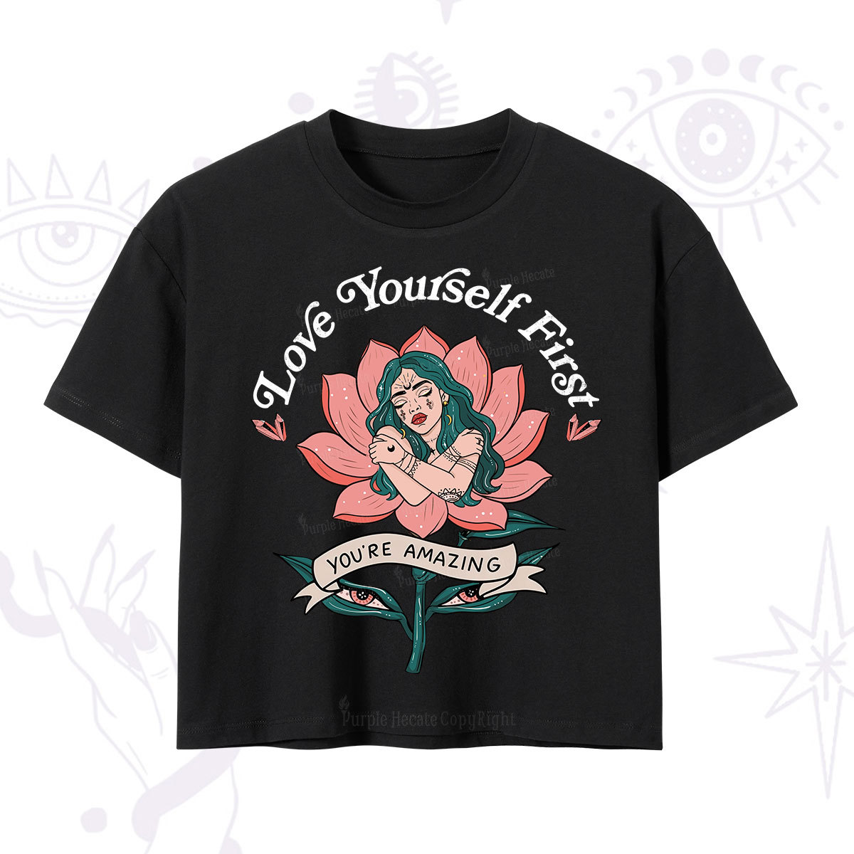Purplehecate Love Yourself First Crop T-Shirt