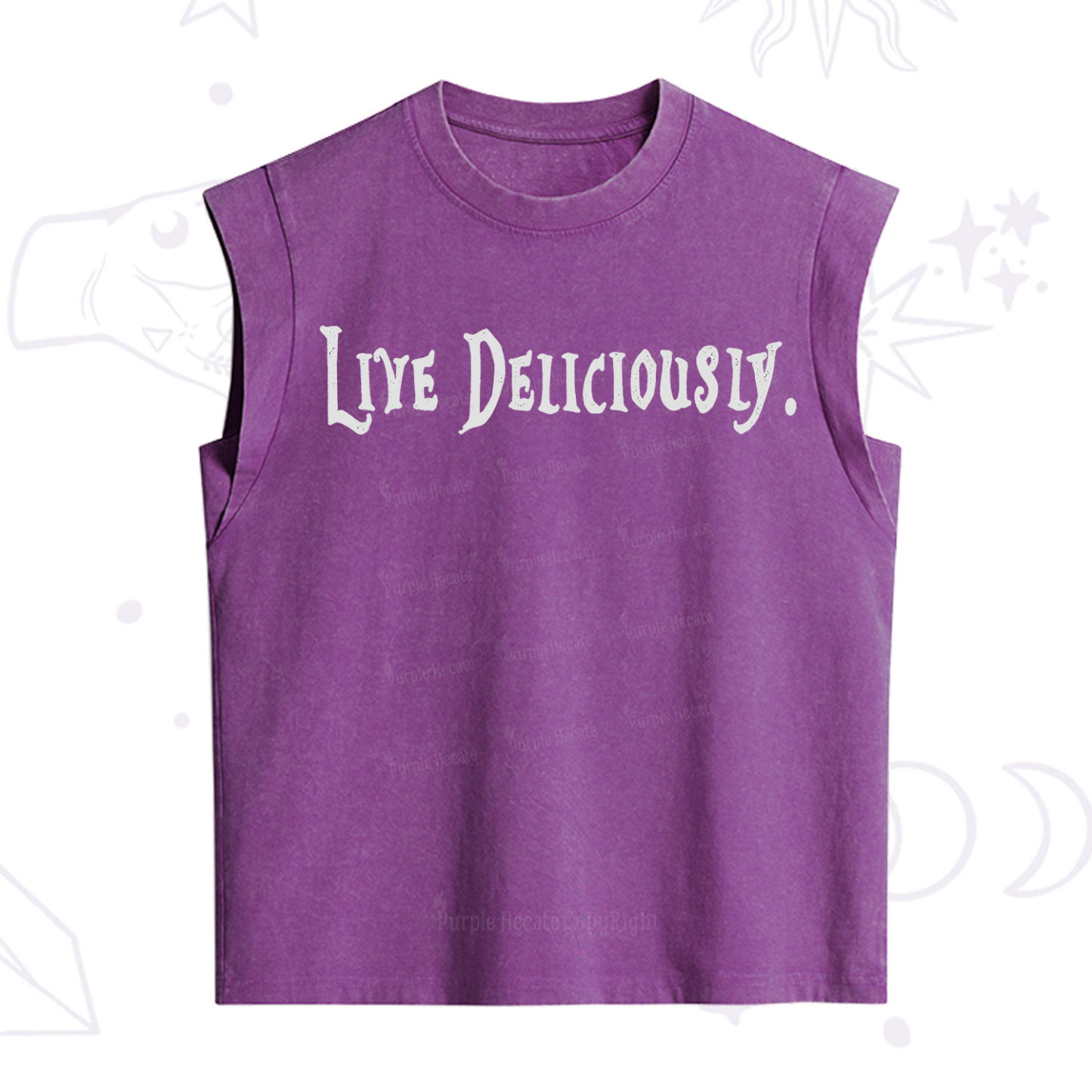 Purplehecate Live Deliciously Vintage Washed Tank