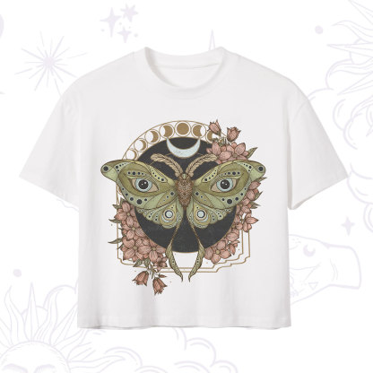 Purplehecate Luna Moth Crop T-Shirt