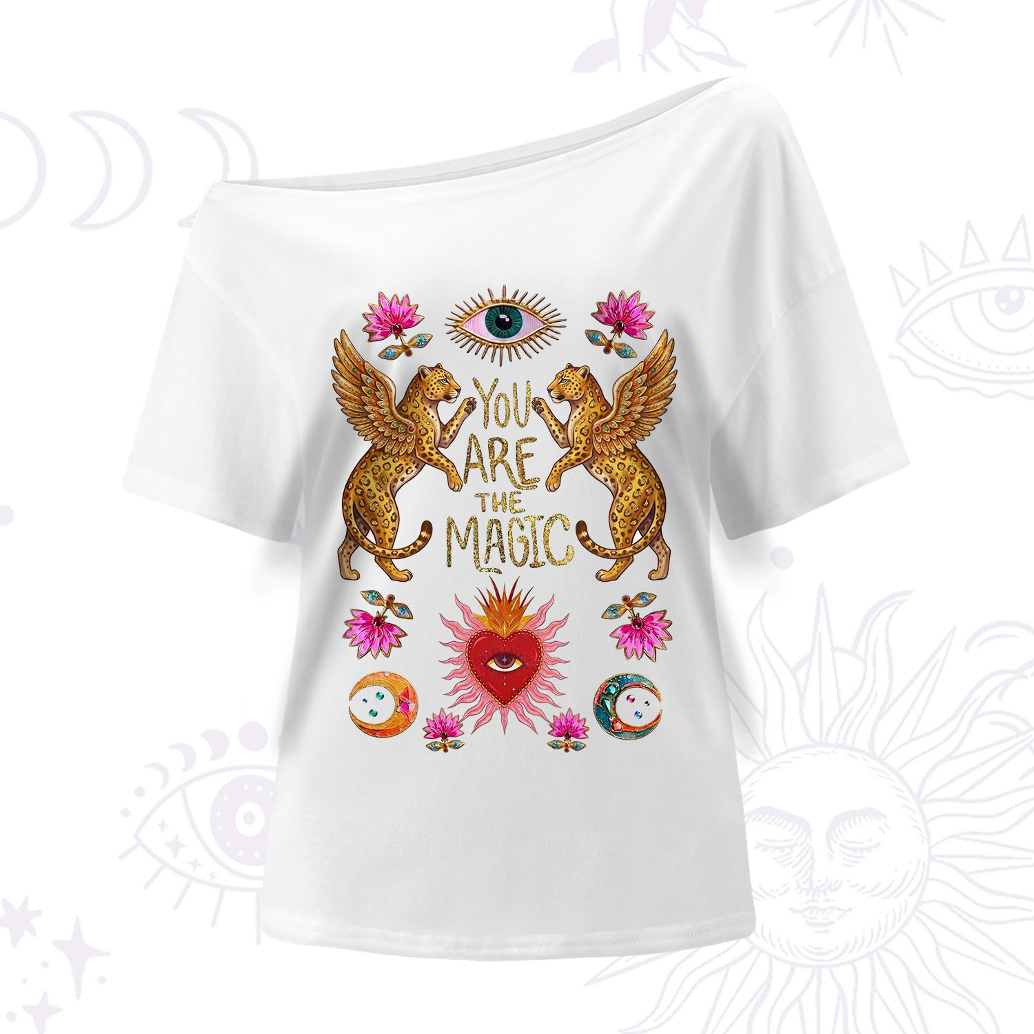 Purplehecate Vintage Tiger You Are The Magic One Shoulder T-Shirt