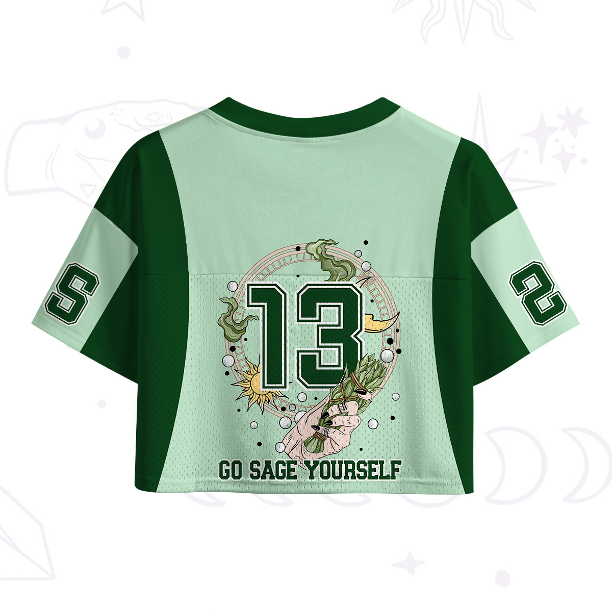 Purplehecate Go Sage Yourself Crop Sports Jersey