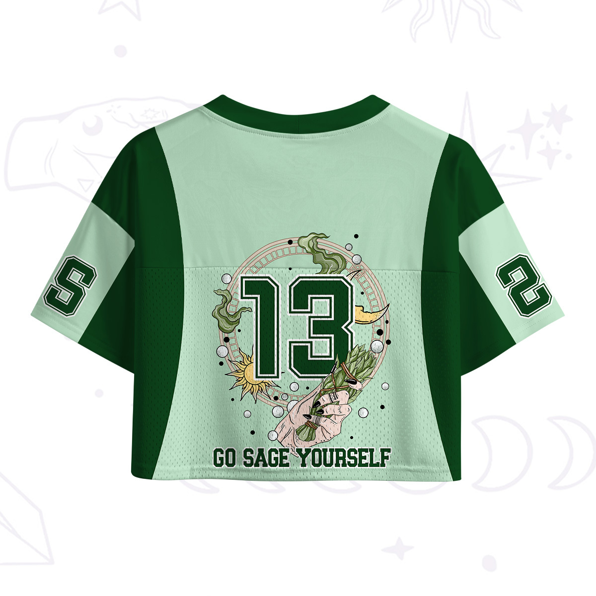 Purplehecate Go Sage Yourself Crop Sports Jersey