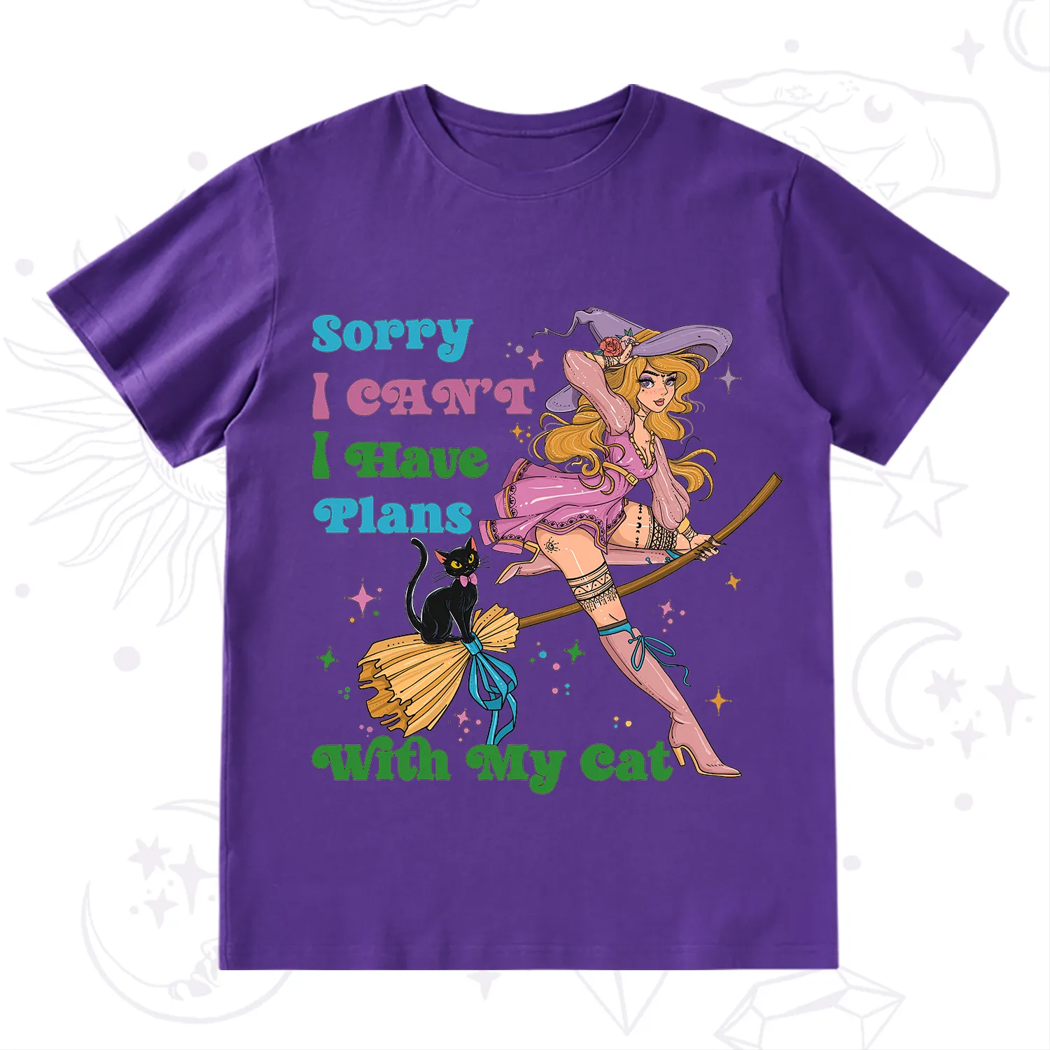 Purplehecate Sorry I Can’t I Have Plans With My Cat T-Shirt