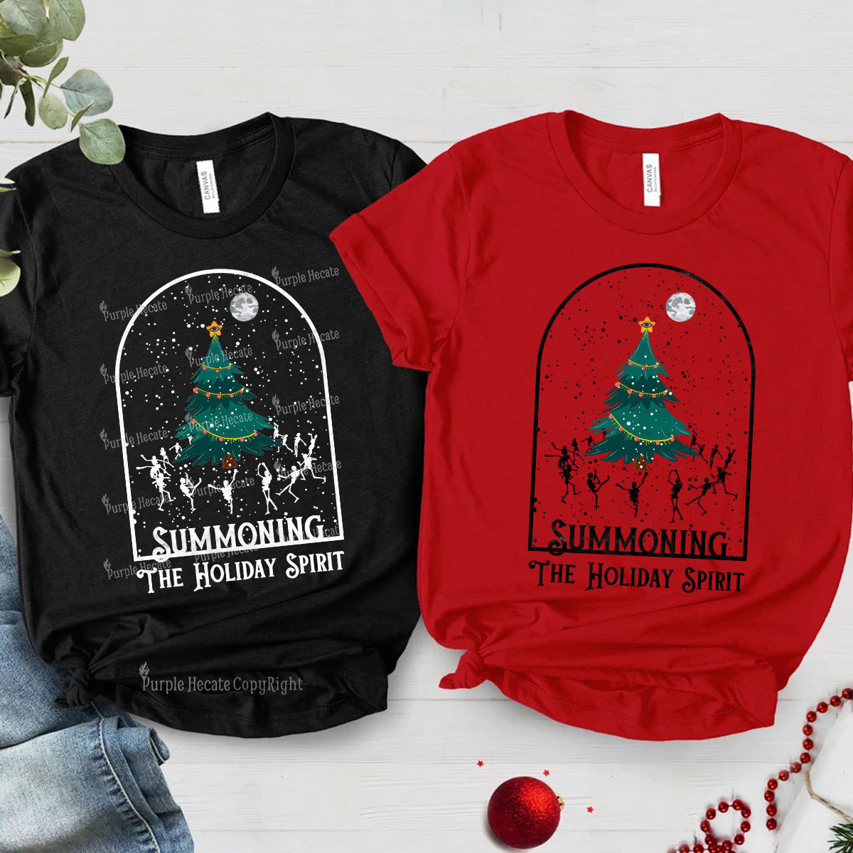 Purplehecate It's The Most Wonderful Time Of The Year Christmas Couple T-Shirts