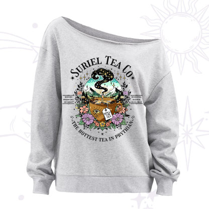 Purplehecate The Forest Tea Oracle Off The Shoulder Sweatshirt