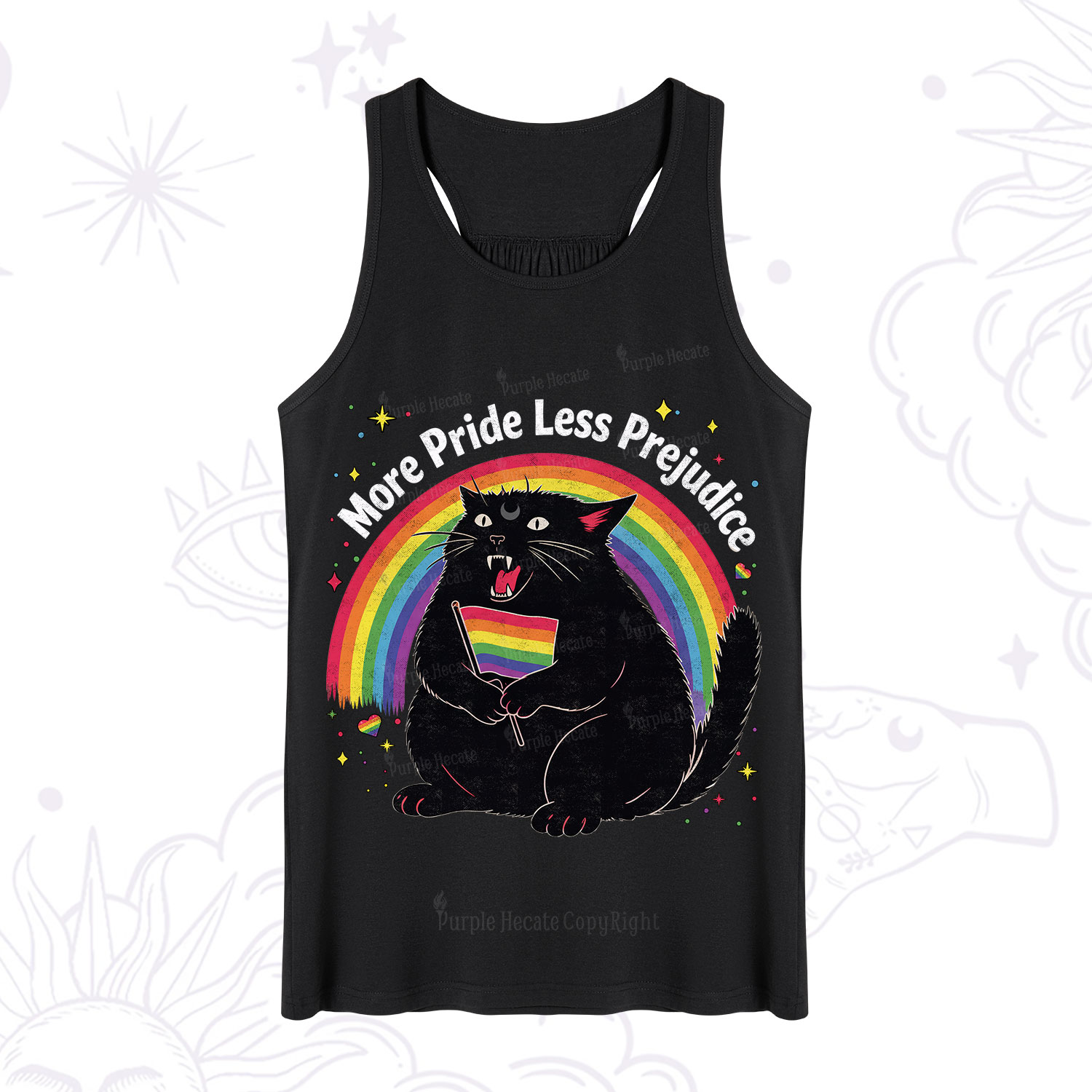 Purplehecate More Pride Less Prejudice Cat Tank