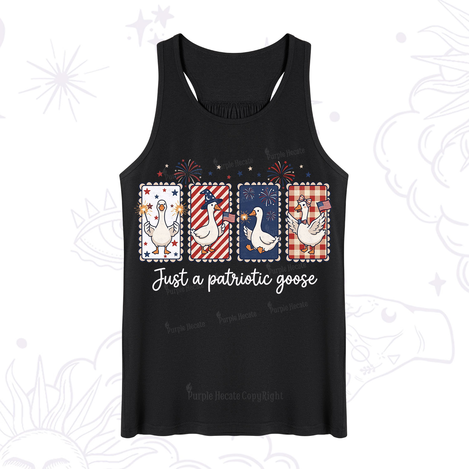 Purplehecate Just A Patriotic Goose Tank