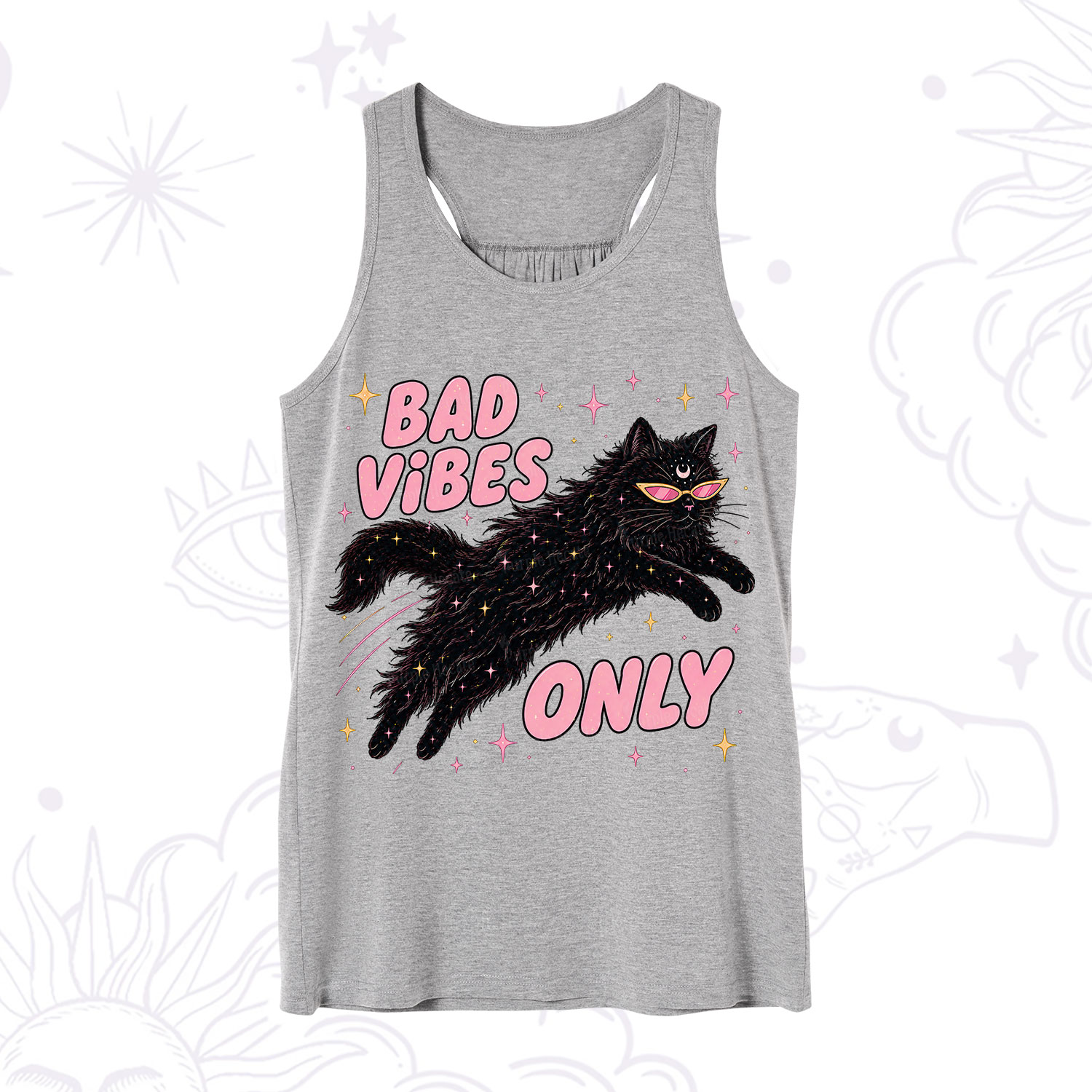 Purplehecate Black Cat Vibes Only Tank