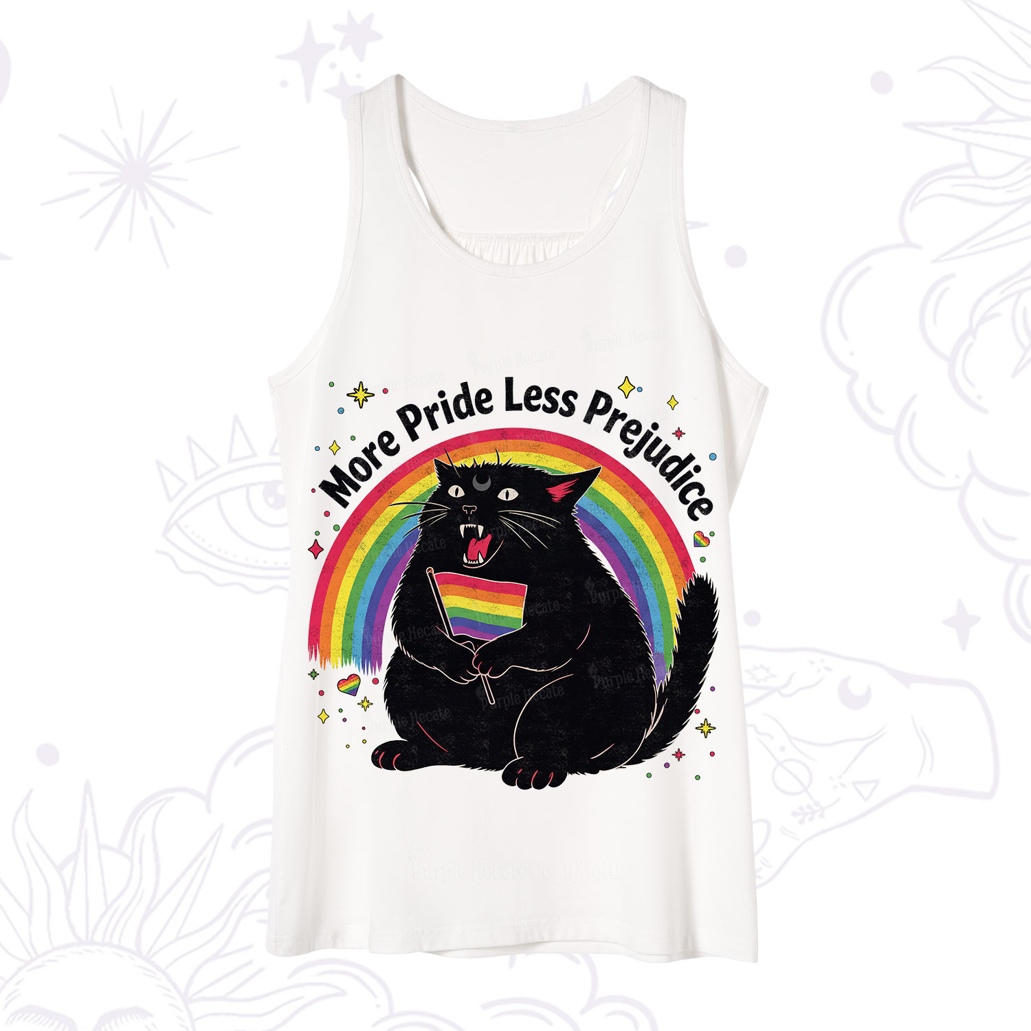 Purplehecate More Pride Less Prejudice Cat Tank