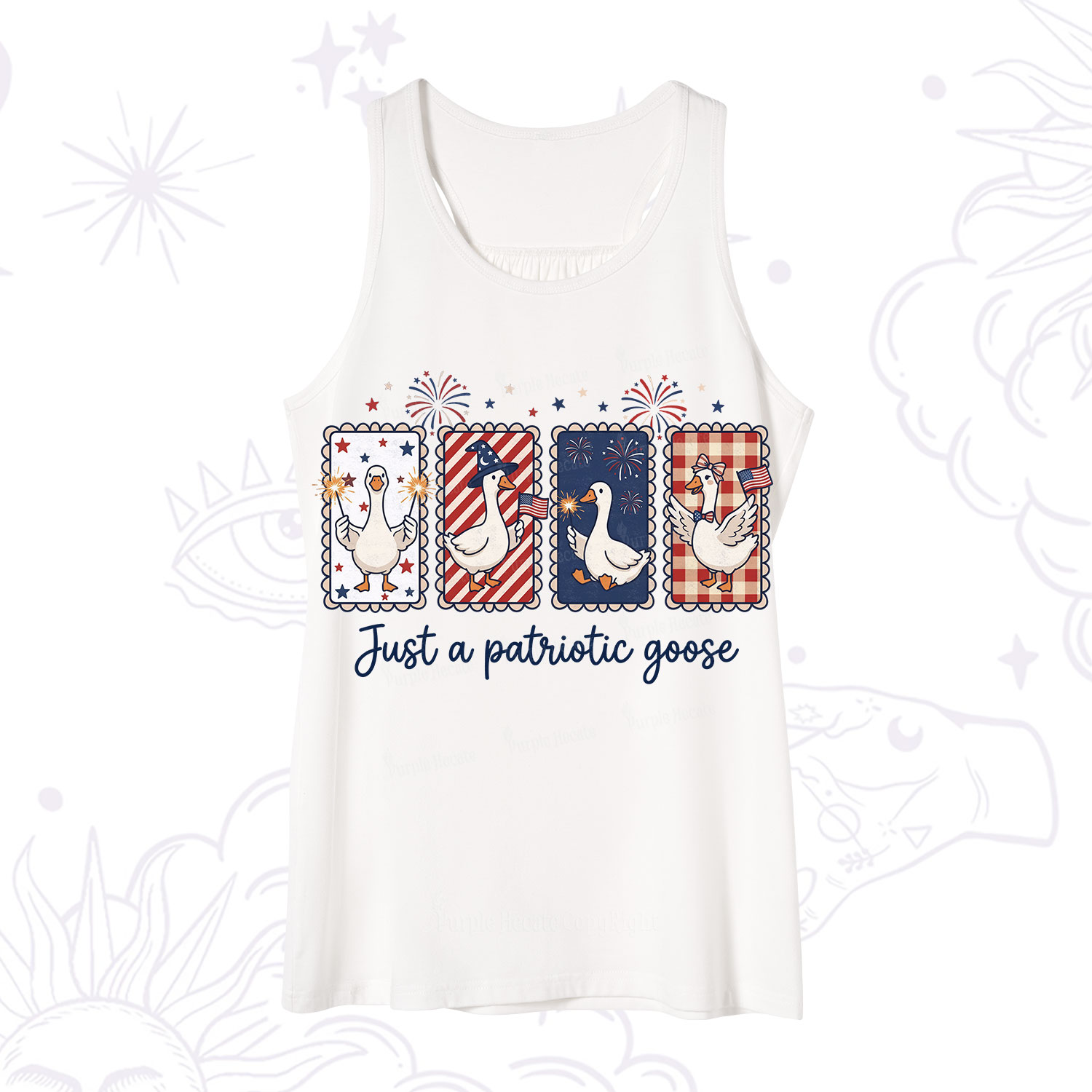 Purplehecate Just A Patriotic Goose Tank