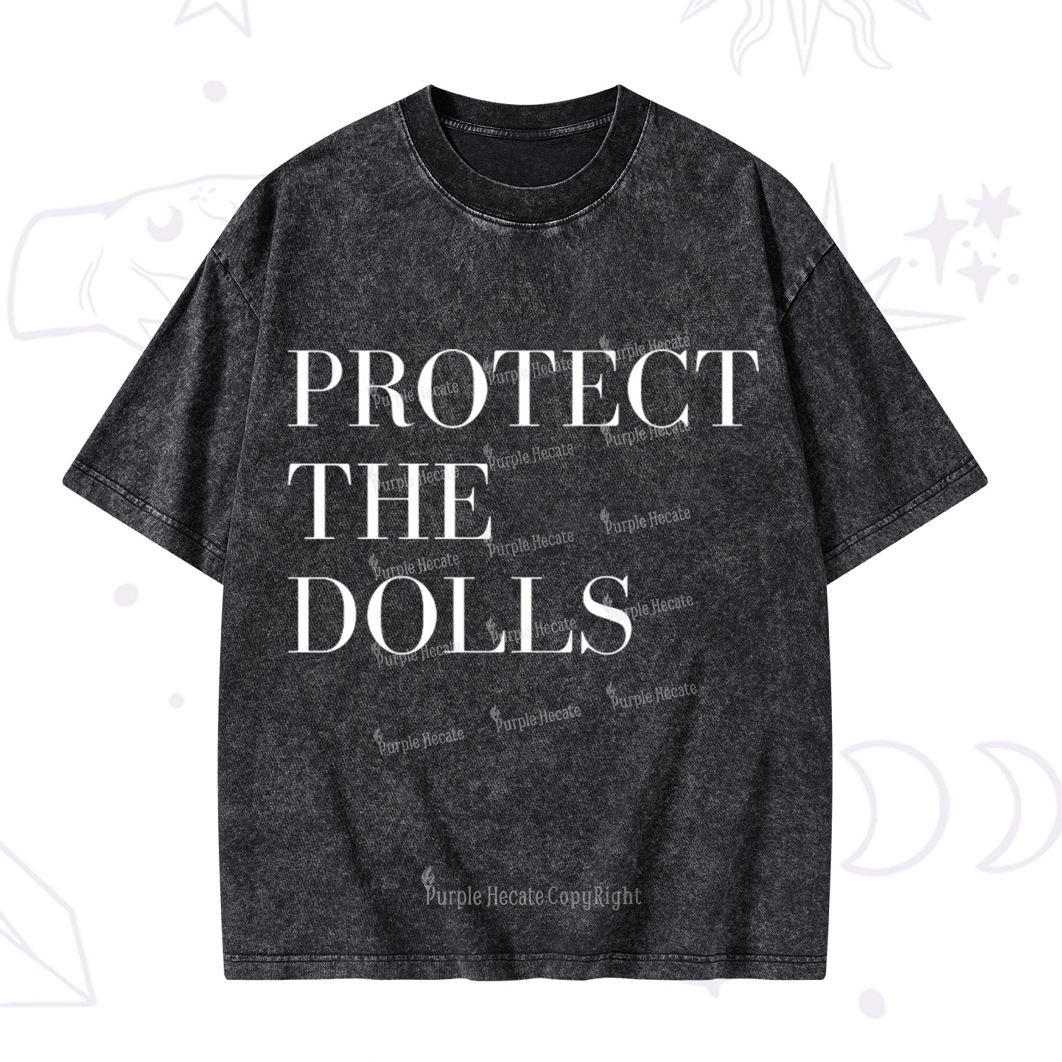 Purplehecate Protect The Dolls Washed T-Shirt