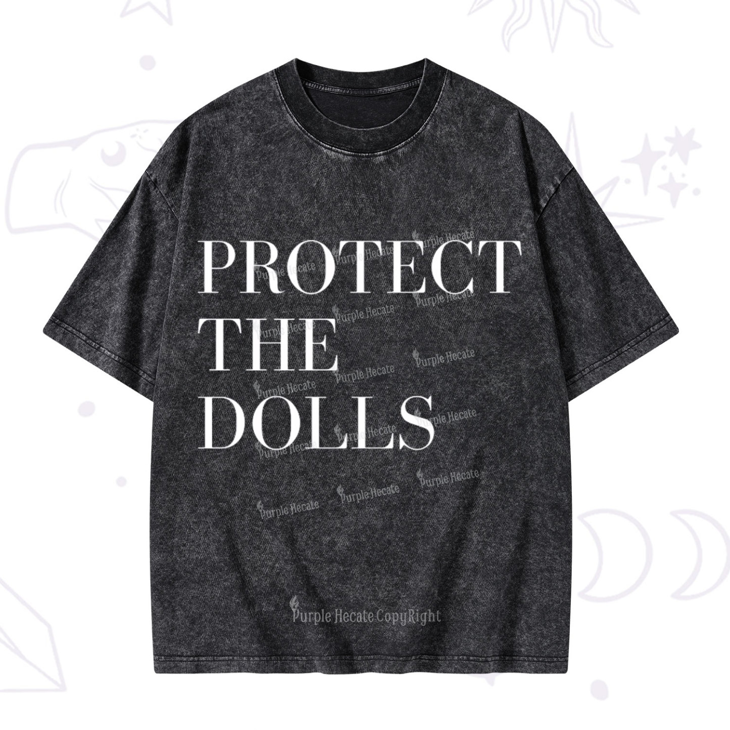 Purplehecate Protect The Dolls Washed T-Shirt