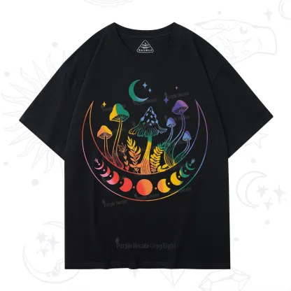 Purplehecate Pride Mushroom Rainbow T-Shirt