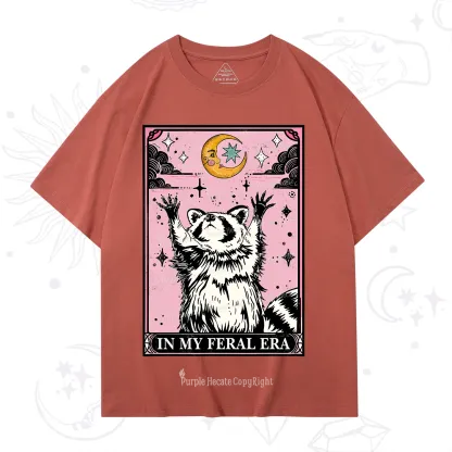 Purplehecate The In My Feral Era Tarot Raccoon T-Shirt