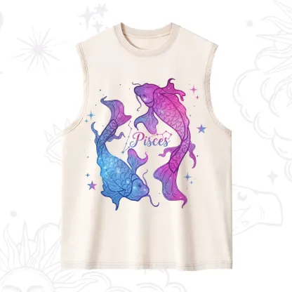 Purplehecate Pisces Zodiac Washed Tank
