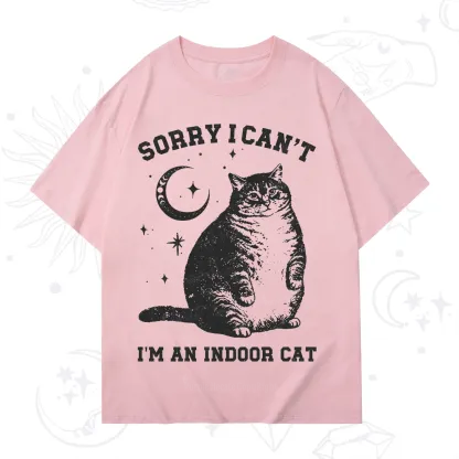 Purplehecate Sorry I Can't Go I'm an Indoor Cat T-Shirt