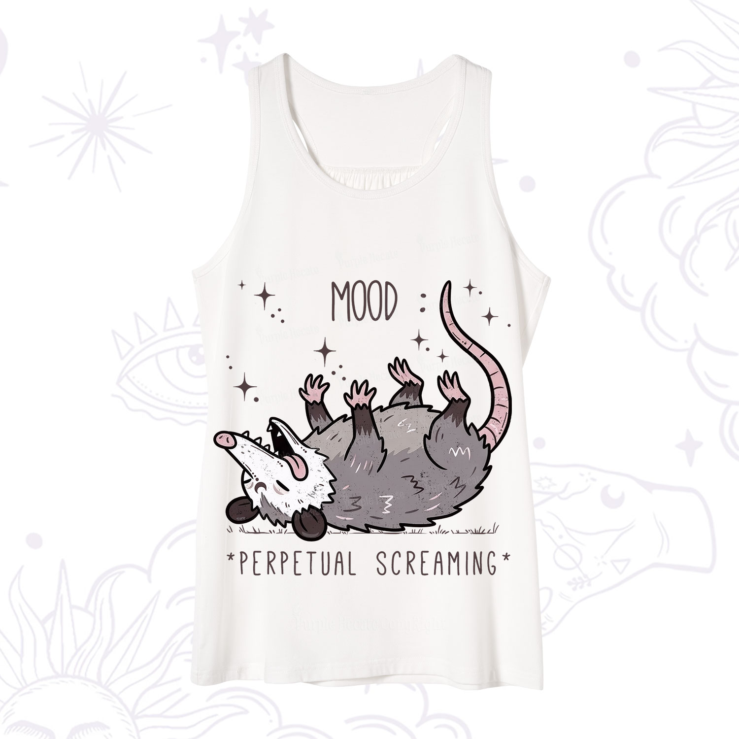 Purplehecate Mood Perpetual Screaming Opossum Tank