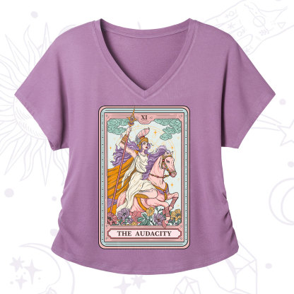 Purplehecate The Audacity Tarot Card V-Neck T-Shirt