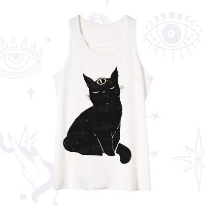 Purplehecate Third Eye Black Cat Tank